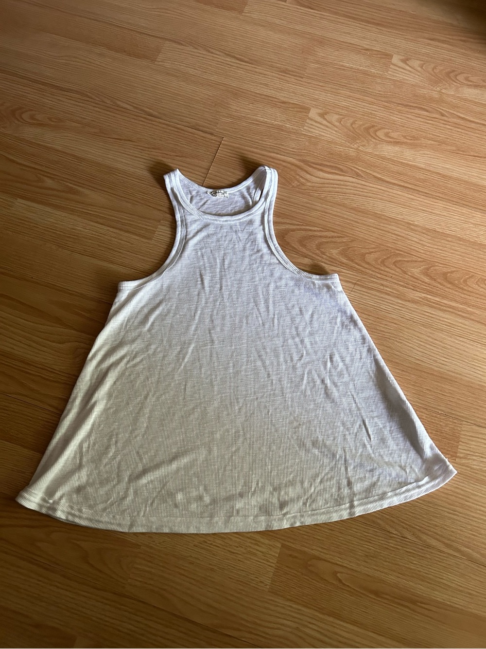 Free People Intimately White Light Ribbed Relaxed Tank XS